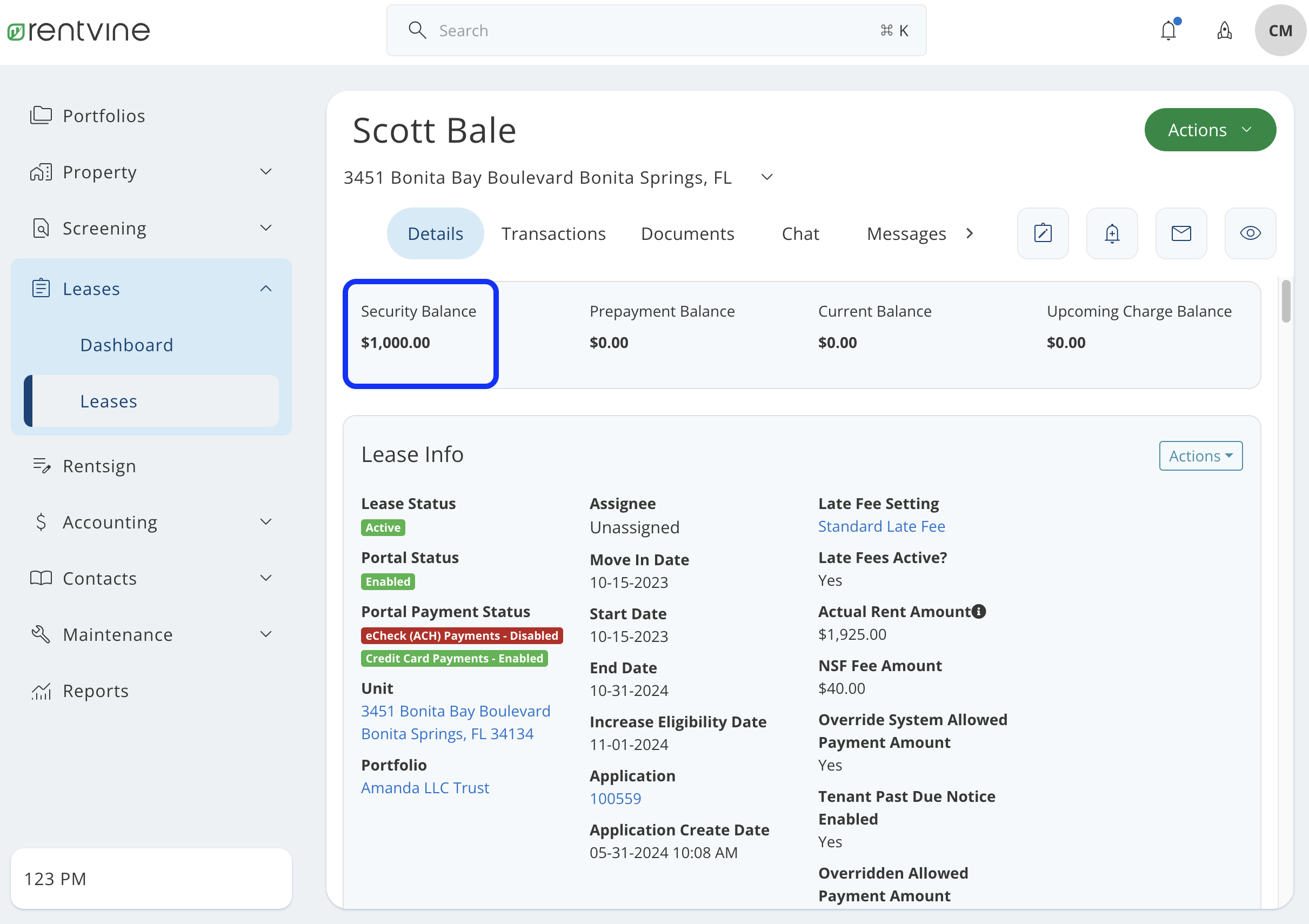 How to Record a Security Deposit
